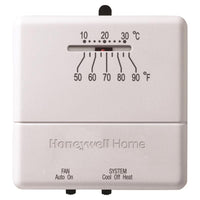 Honeywell White Square Heating & Cooling Lever Thermostat 2.5 L x 7.93 H x 6.37 W in. - Deal of The Week