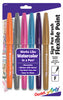 Pentel SES15CBP6M1 Flexible Point Sign Pen Brush Assorted Colors