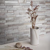 Smart Tiles 11.4 in. W X 22.5 in. L Gray Multiple Finish (Mosaic) Vinyl Adhesive Wall Tile 2 pc (Pack of 4)