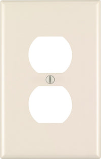 Leviton Almond 1 gang Nylon Duplex Outlet Wall Plate (Pack of 20)