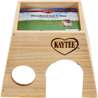 Kaytee Woodland Get-A-Way Small Animal Hideout Large Natural Wood 10.25 in x 9.25 in x 7.25 in