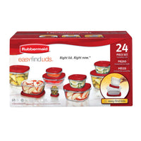 Rubbermaid Clear Plastic Square BPA-Free Assorted Food Storage Container Set
