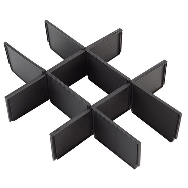Divisores de cajones Milwaukee PACKOUT de plástico, 9 compartimentos, color negro
