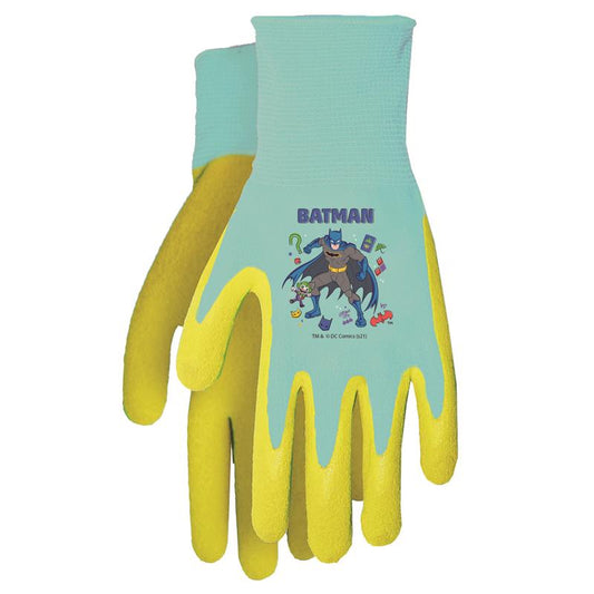 Midwest Quality Glove Warner Bros Child's Outdoor Cotton/Rubber Gardening Gloves Black/Yellow (Pack of 6)