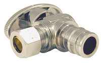 Apollo PEX A 1/2 in. Barb in to X 3/8 in. Compression Chrome Plated Stop Valve