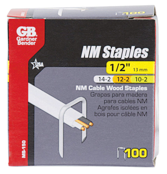 Gardner Bender 1/2 in. W Steel Insulated Cable Staple 1 (Pack of 10)