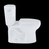 TOTO® Drake® II Two-Piece Elongated 1.28 GPF Universal Height Toilet with CEFIONTECT and Right-Hand Trip Lever, Cotton White - CST454CEFRG#01