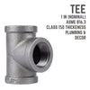 BK Products 1 in. FPT  x 1 in. Dia. FPT Black Malleable Iron Tee
