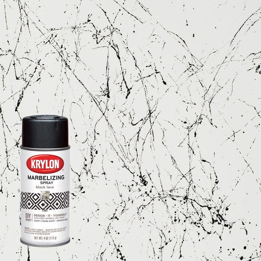 KRYLON Black Acid Free Decorative Finish Marbelizing Spray Paint 4 oz.