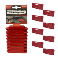 StealthMounts Milwaukee Packout Red ABS Mounting Feet Tool Organizer 8 pk
