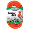 Coleman Cable Basic Power Orange 10A 125V 16/3 SJTW ga. Conductor Extension Cord 100 L ft.