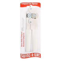 Swing-A-Way White Steel Manual Compact Can Opener - Open Box