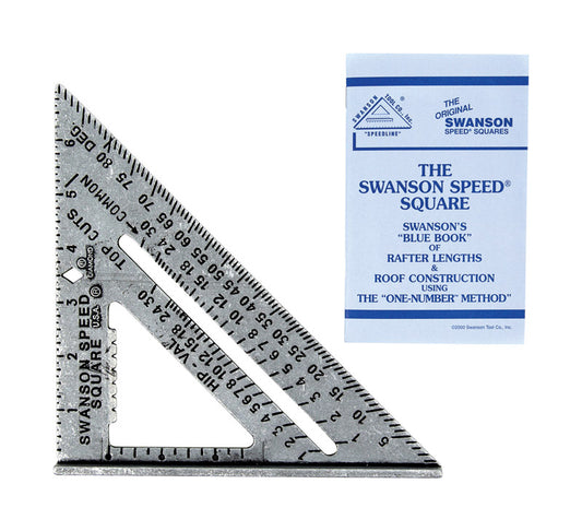 Swanson 7.25 in. L X .875 in. H Aluminum Speed Square