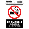 Hillman English White No Smoking Decal 4 in. H X 6 in. W (Pack of 6)
