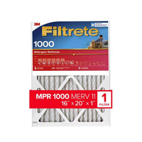 Filtrete Allergen Defense 16 in. W X 20 in. H X 1 in. 1000 MPR Pleated Air Filter (Pack of 4)