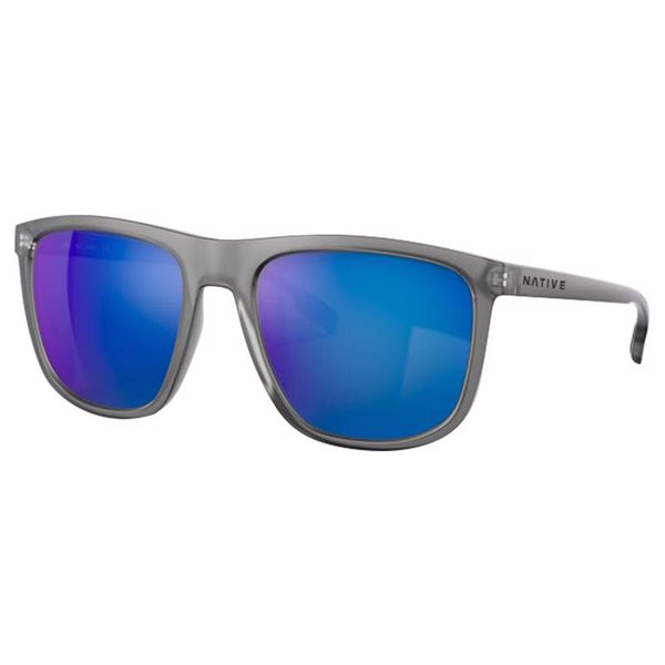 Gafas de sol unisex Native Mesa con montura de cristal ahumado mate y lentes azules polarizadas