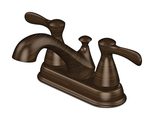 OakBrook Oil Rubbed Bronze Two-Handle Bathroom Sink Faucet 4 in.