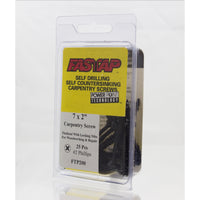 Fastap No. 8  S X 3 in. L Phillips Black Oxide Wood Screws 4 oz  (Pack of 12)