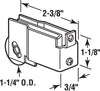 Prime-Line 1-1/4 in. D X 0.75 in. L Steel Roller Assembly 1 pk