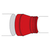 Imperial 5 in. D X 4 in. D Galvanized Steel Furnace Pipe Reducer