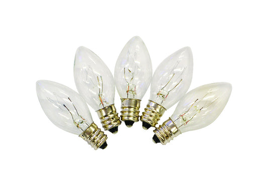 Holiday Bright Lights Incandescent C7 Clear 25 ct Replacement Christmas Light Bulbs 1 ft.