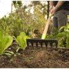Ames 50.5 in. 7 Tine Steel Level Rake Wood Handle