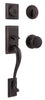 Kwikset SmartKey Hawthorne/Juno Venetian Bronze Entry Handleset KW1 1-3/4 in.