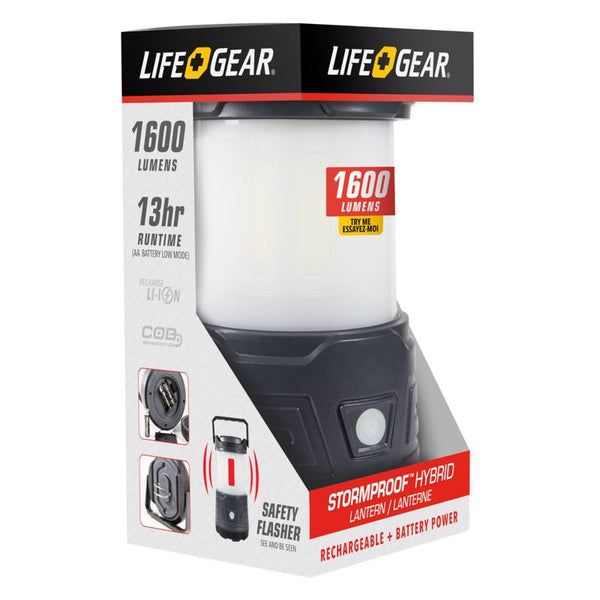 Linterna farol LED Dorcy Lifegear, 1600 lm, negra, batería AA