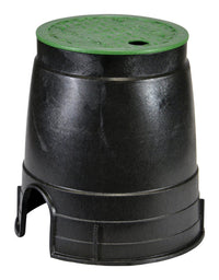 NDS Econo 6 in. D X 8.5 in. H Round Valve Box with Overlapping Cover Black/Green - Deal of The Week