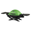 Weber Q1200 Portable Gas Grill Green 1 Burner 8500 BTU Liquid Propane 189 sq in Cooking Surface