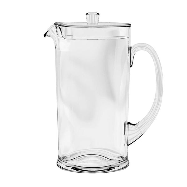 Jarra de acrílico transparente con tapa de 78 oz de TarHong Cordoba (paquete de 4)
