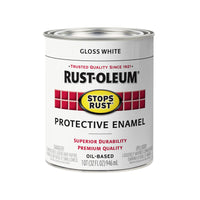 Rust-Oleum Stops Rust Indoor and Outdoor Gloss White Rust Prevention Paint 1 qt.