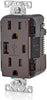 Leviton Decora 15 amps 125 V Type A/C Duplex Brown Outlet and USB Charger 5-15R 1 pk