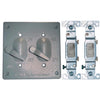Sigma Electric Square Die-Cast Metal 2 gang 4.84 in. H X 4.84 in. W Toggle Switch and Cover