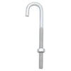 Hampton Medium Zinc-Plated Silver Zinc 1.1875 in. L J-Bolt 150 lb. 1 pk (Pack of 10)