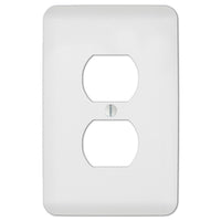 Amerelle Perry Textured White 1 gang Stamped Steel Duplex Outlet Wall Plate 1 pk (Pack of 4)