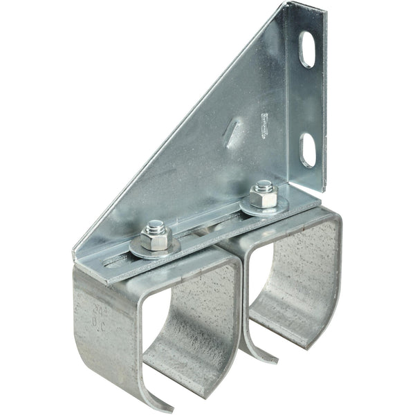 5414BC Soporte de riel redondo doble - Galvanizado