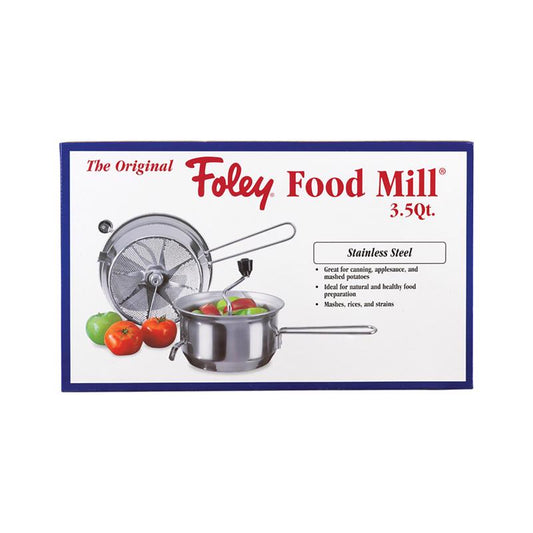 Foley 112 oz Silver Stainless Steel Food Mill