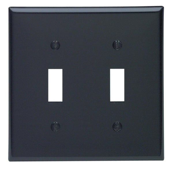 Leviton Black 2 gang Nylon Toggle Wall Plate 1 pk - Deal of The Week