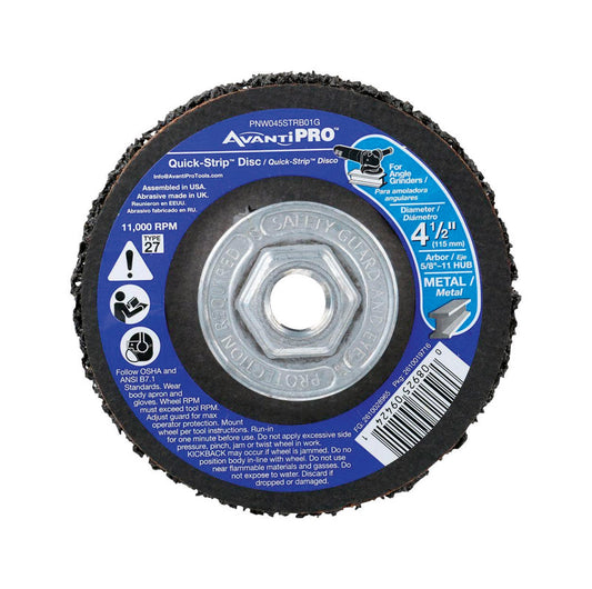 Avanti Quick-Strip 11,000 RPM Non-Woven Silicon Carbide Grinding Disc 4-1/2 in.