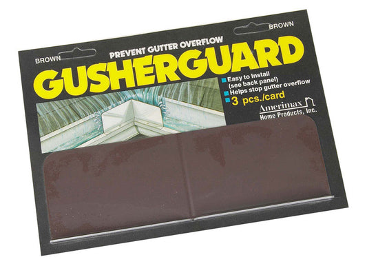 Amerimax Brown Aluminum Gusher Guard 3 H x 0.5 W x 10 L in.