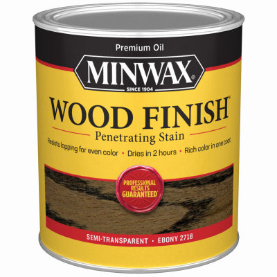 Minwax Wood Finish Semi-Transparent Ebony Oil-Based Oil Stain 1 qt. (Pack of 4)