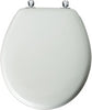 Bemis Round White Molded Wood Toilet Seat