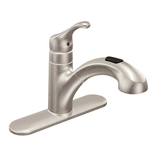 Renzo Kitchen Faucet, Pull-Out Sprayer, Stainless Steel