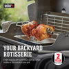 Weber Rotisserie Kit for Genesis 300 Series Grills with Stainless Steel Shaft and Forks