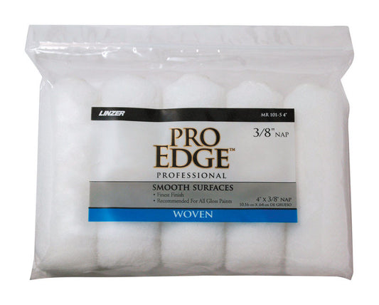 Linzer Pro Edge Woven 4 in. W X 3/8 in. Mini Paint Roller Cover 5 pk