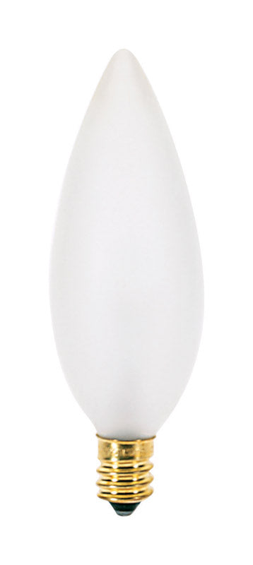 Satco 25 W BA9.5 Decorative Incandescent Bulb E12 (Candelabra) Soft White (Pack of 10)