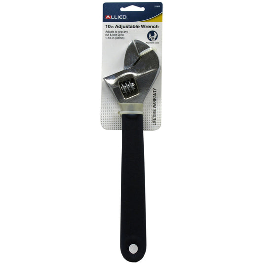 Allied Metric and SAE Adjustable Wrench 10 in. L 1 pc