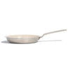 Made In Cookware Ceramic/Stainless Steel Fry Pan 10 in. Silver/White