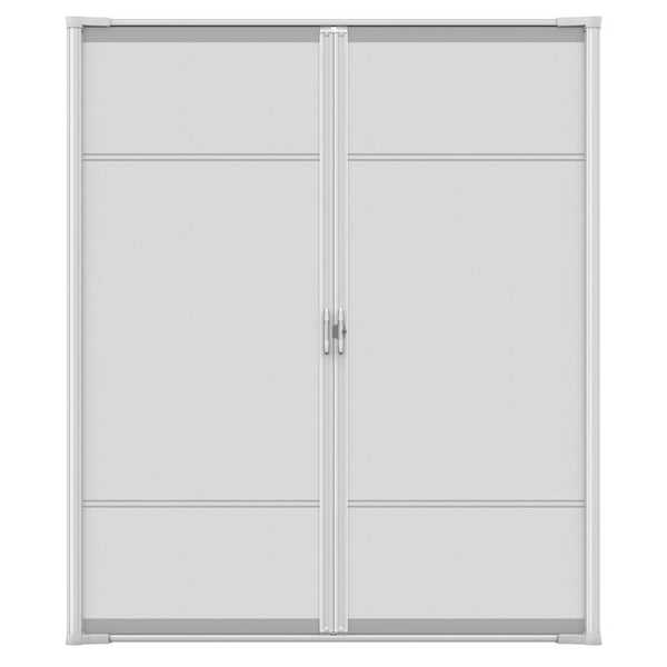 Puerta mosquitera de aluminio blanca Larson Brisa de 80 pulg. de alto x 72 pulg. de ancho
